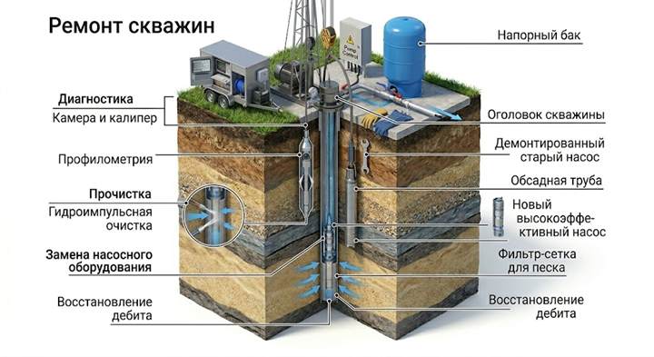 Ремонт скважин в Балахне